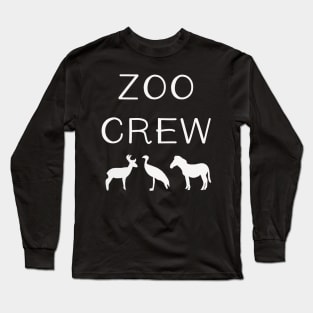 Zoo Crew Animal Deer Bird Horse Design Long Sleeve T-Shirt